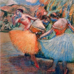Three dancers 1 by Degas